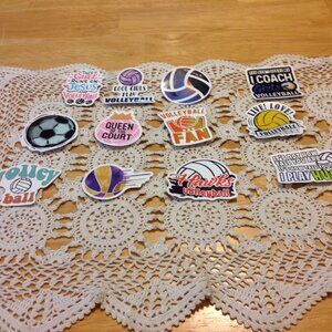 Volleyball stickers for cellphones, laptop, lockers, crafts, scrapbooking